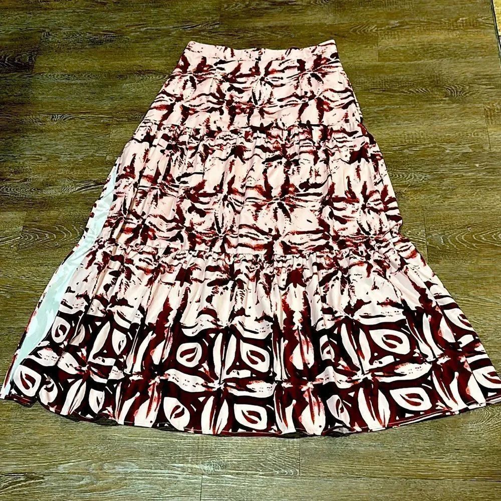 Beulah tiered maxi skirt L